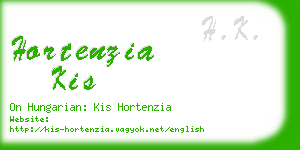 hortenzia kis business card